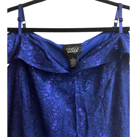 Blue Sequin Gown
Beautiful Dress Occasion 
#N071 - Picture 5 of 10